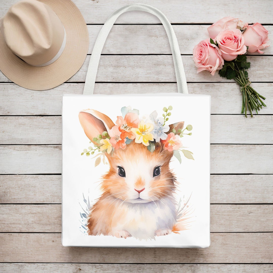 Blooming Bunny Quilted Tote Bag GFTOHD8476