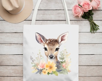 Floral Baby Reh Tragetasche, Boho Animal Print
