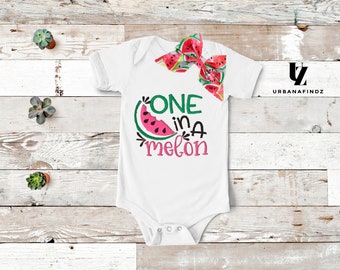 One In A Melon Birthday Theme Bodysuit