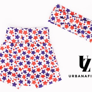 Patriotic Bummies, Baby Shorts, Matching Headwraps, 4th of July Girl Outfits