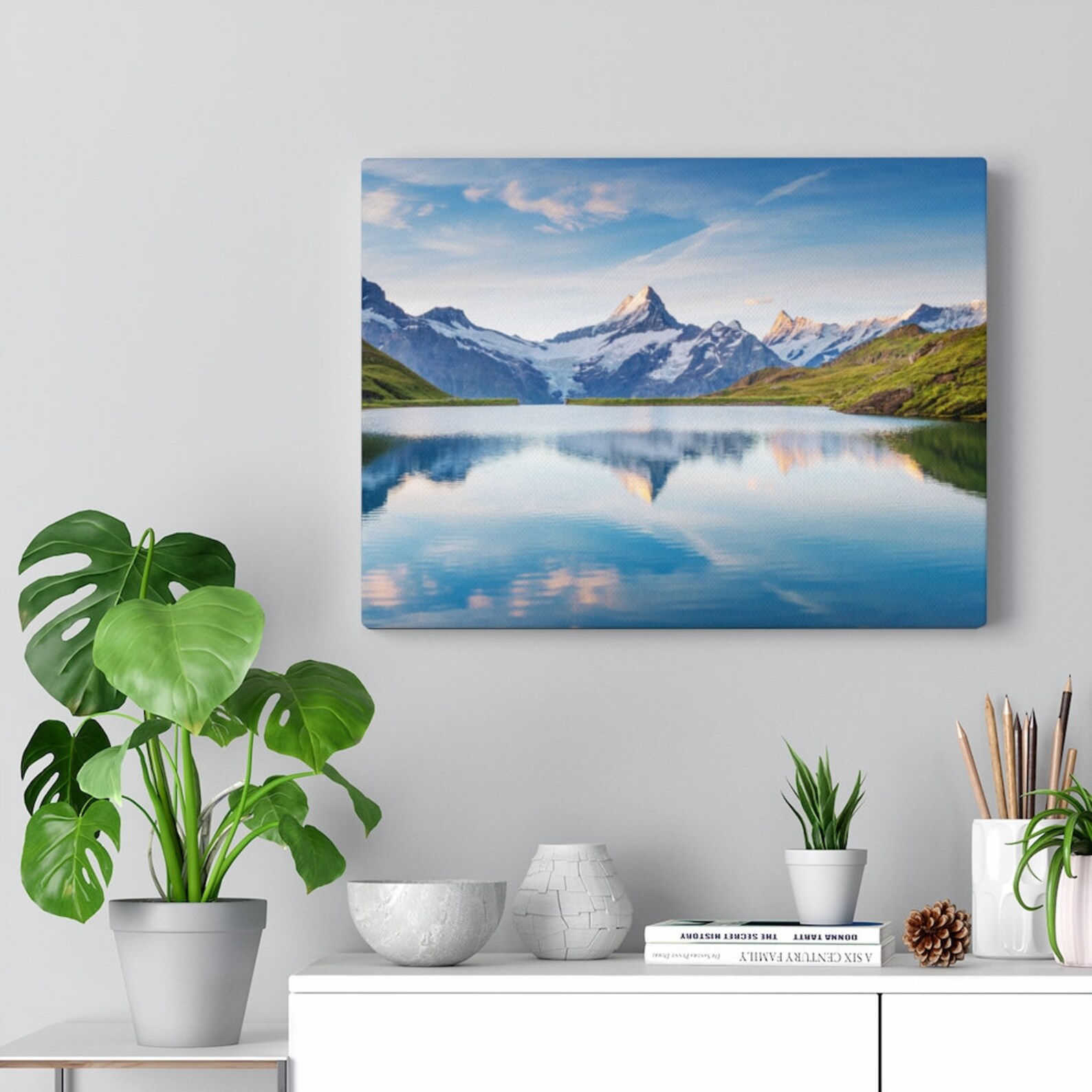 Snowy Mountain Canvas / Poster Print Wall Decor Home Etsy