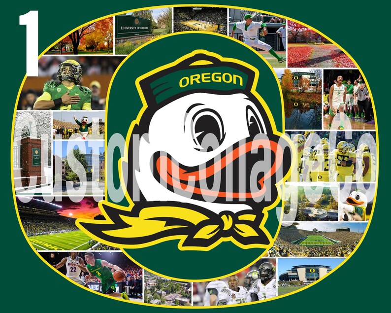 University of Oregon Custom Photo Collage Canvas Print | Etsy