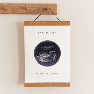 Fabric Baby Scan Wall Hanging, Baby Announcement Gift, Baby Scan Wall Art, Baby Scan Photo Frame