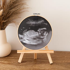 Baby Scan Photo Embroidery Hoop, Baby Scan Ornament, Baby Scan Gift