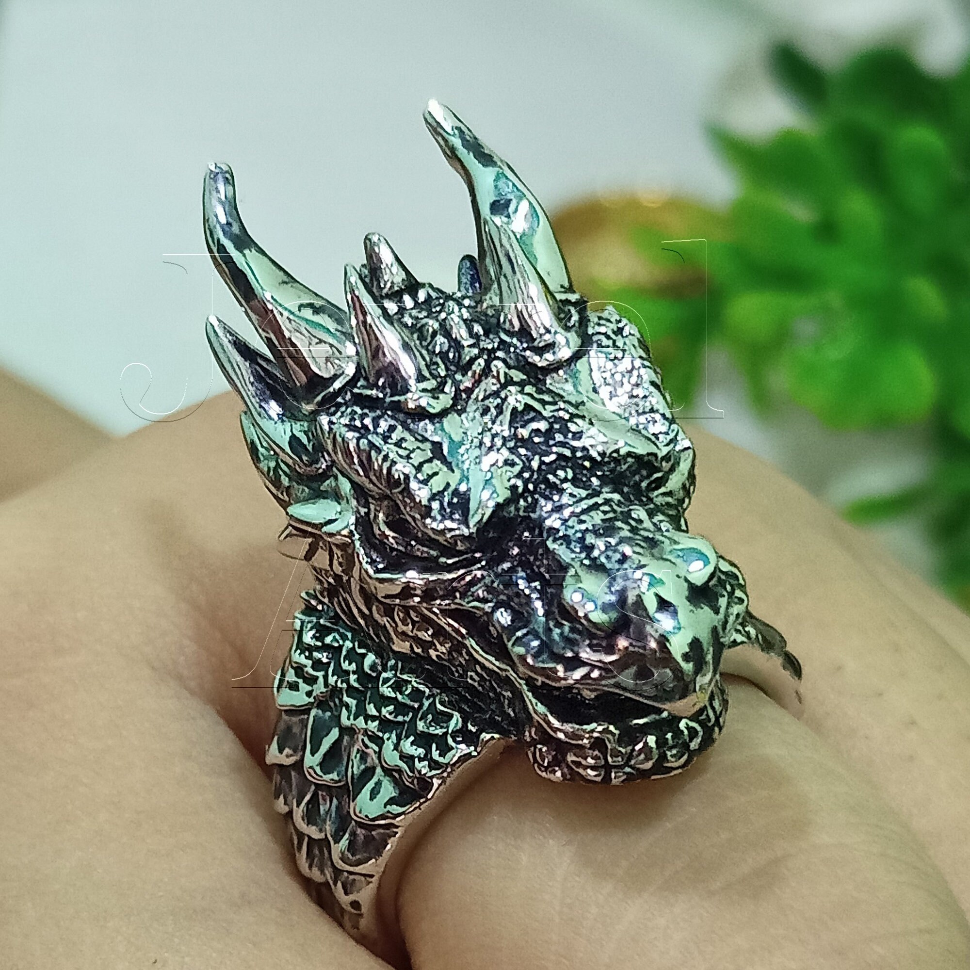 Mens Engagement Ring Dragon Ring Sterling Silver Solid Etsy