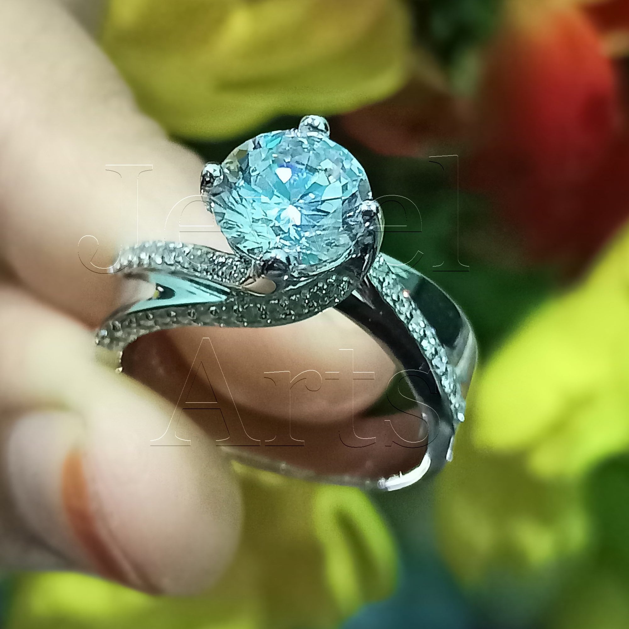 2.10ct round cut dvvs1 diamond fine engagement wedding ring 14k white gold over 