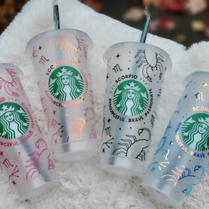 Scorpio Zodiac Sign Cold Cup | Star Sign Cup | Zodiac Venti Cold Cup | Scorpio Coffee Cup | Iced Coffee Cup | Gift for her | Birthday Gift