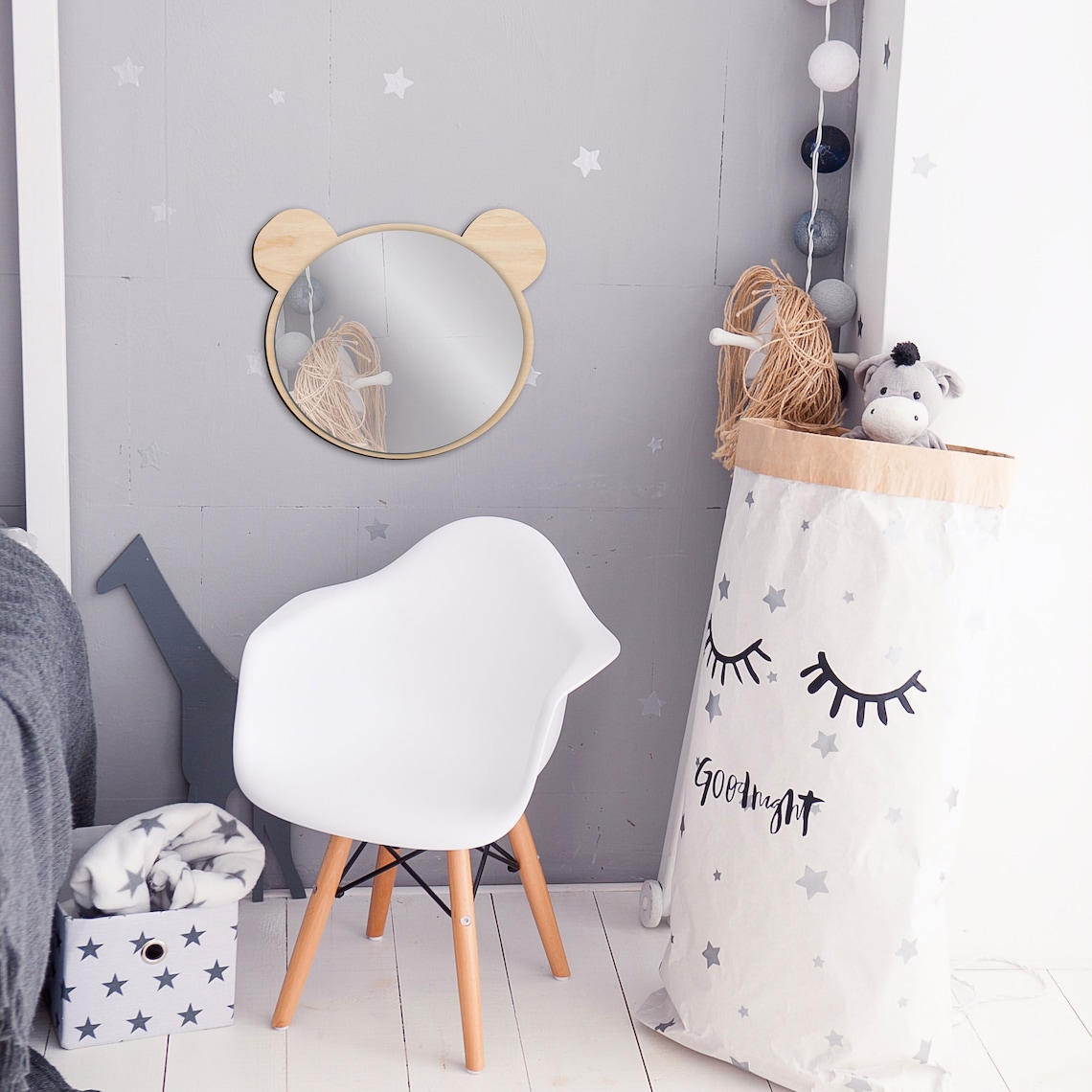 Wooden mirror for child's room Nursery Wall Decor Etsy