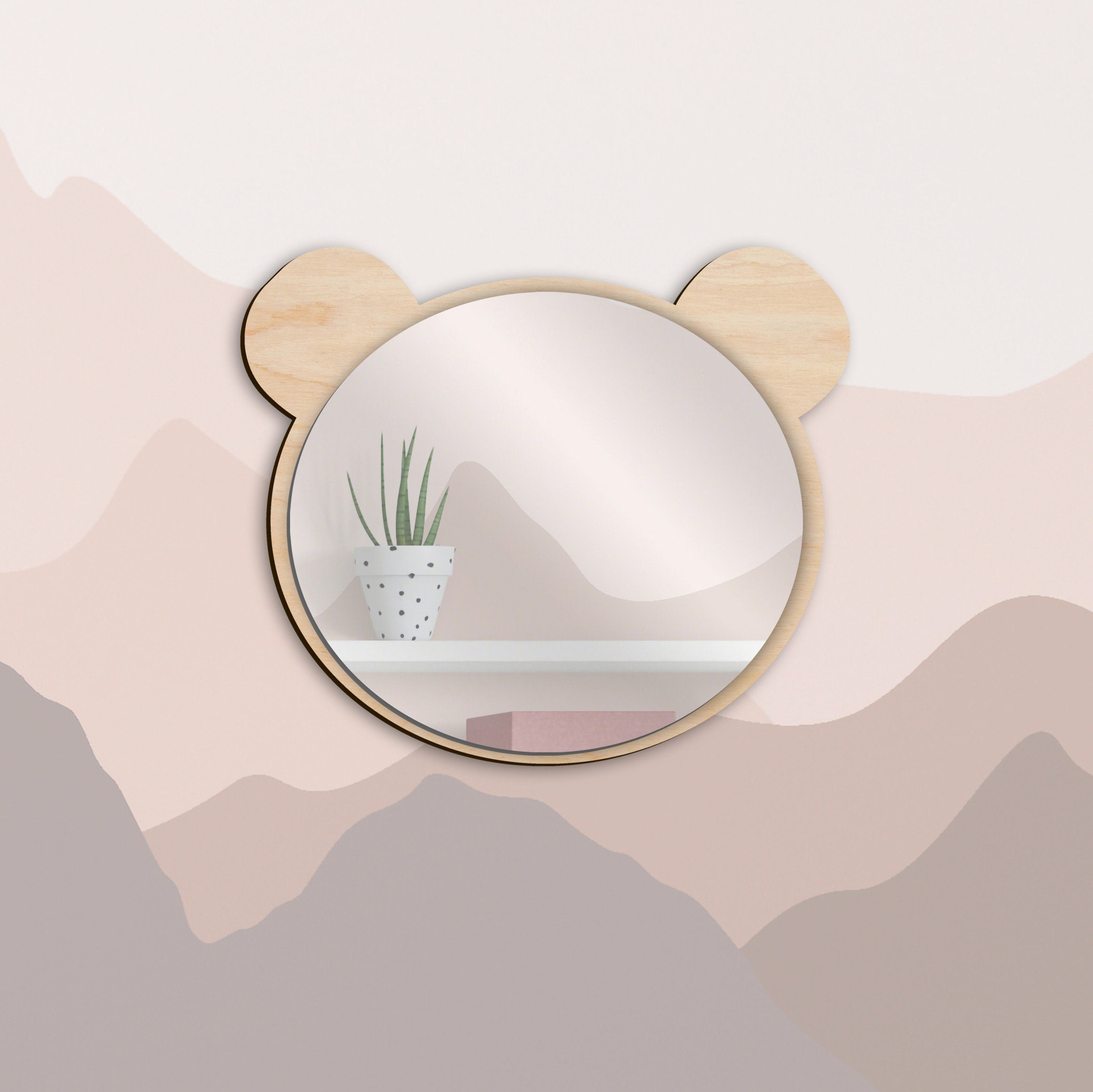 Wooden mirror for child's room Nursery Wall Decor Etsy