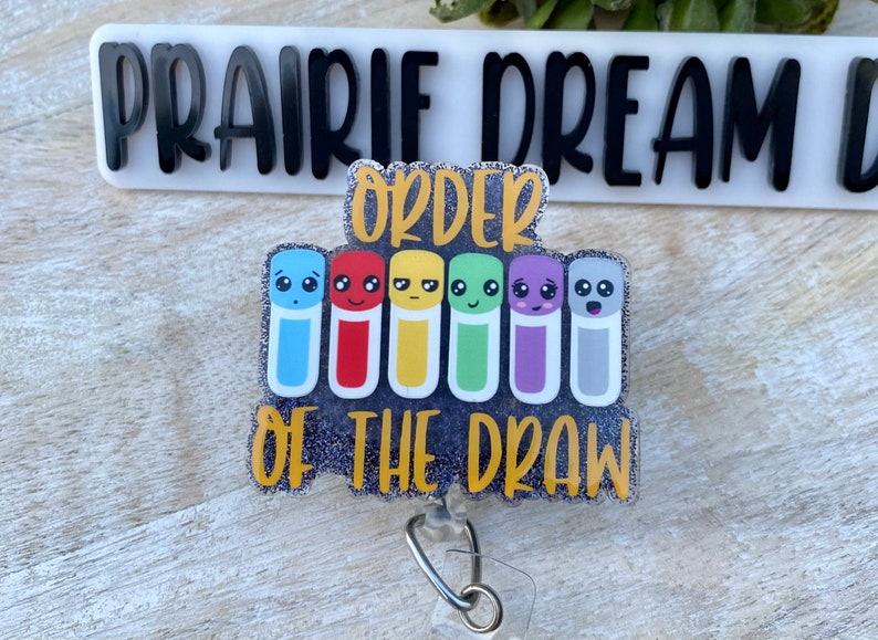 Order of Draw Badge Reel: Lab Tech Phlebotomist Gift - Etsy