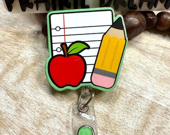 Portacredencial retráctil para Apple Pencil: Regalo para profesores, libre de epoxi tóxico