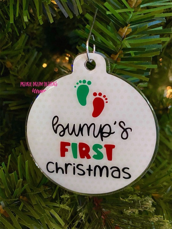 baby bump first christmas ornament