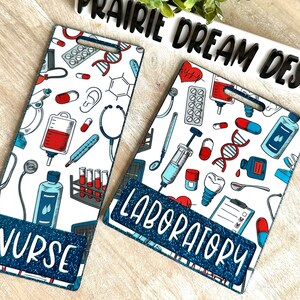 Lab Badge Buddy, Medical Print Badge Buddy, MLT, MLS, Phlebotomist, Lab