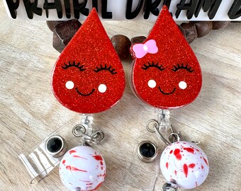 Blood Drop Badge Reel, Lab Week Gift, Medical Assistant, Phlebotomist Gift