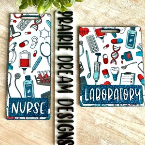 Lab Badge Buddy, Medical Print Badge Buddy, MLT, MLS, Phlebotomist, Lab