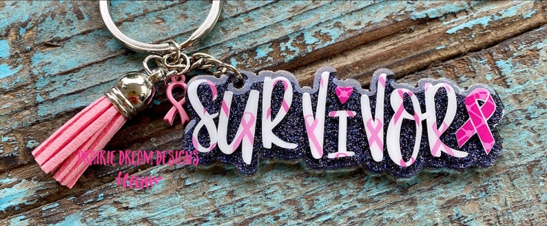 Survivor Keychain Breast Cancer Keychain Breast Cancer Awareness Breast Cancer Survivor Keychain Pink Ribbon Breast Cancer gifts