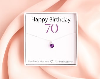 70th Birthday Gift, 70th Gift Idea For Her, 70th Birthstone Necklace, 70th Gift, 70th Gift For Women,