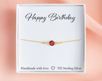 Happy Birthday Gift For Women, Birthstone Bracelet, Birthday Gift Idea For Her, Personalized Gift