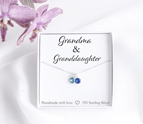 Grandma Granddaughter Necklace Grandma Granddaughter Gift Gift for Grandma Grandma Necklace Grandma Jewelry Christmas Gift Etsy