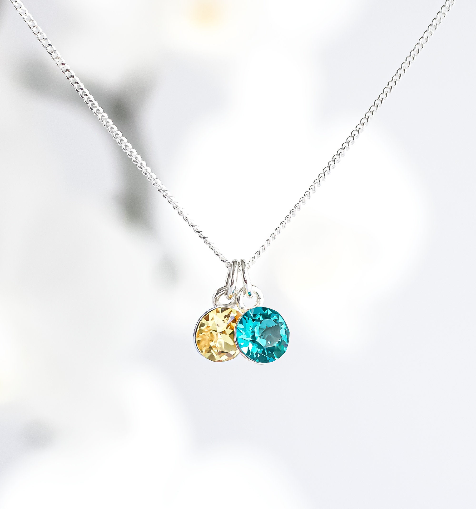 Birthstone Necklaces for Women Custom Handmade Jewelry Gold - Etsy