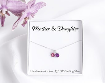 Mother Daughter Gift Necklace, Mother's Day Gift, Mum Necklace, Gift For Mother, Personalized Gift, Jewelry Gift, Birthstone Jewelry