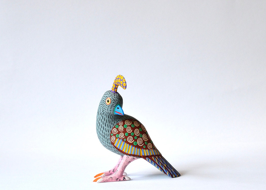 Art Objects Sculpture Oaxaca woodcarving by Armando Jimenez and Antonia Alejandro Spirit Animal 100% Handmade Mexican Art California Quail Bird Alebrije Art Objects Sculpture Oaxaca woodcarving by Armando Jimenez and Antonia Alejandro Spirit Animal 100% Handmade Mexican Art California Quail Bird Alebrije