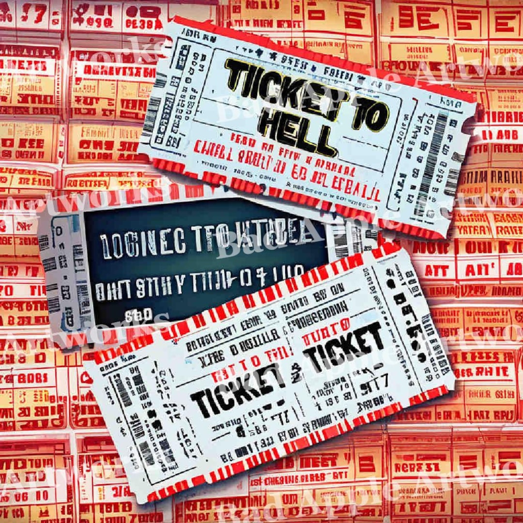 Ticket to Hell PNG File - Etsy