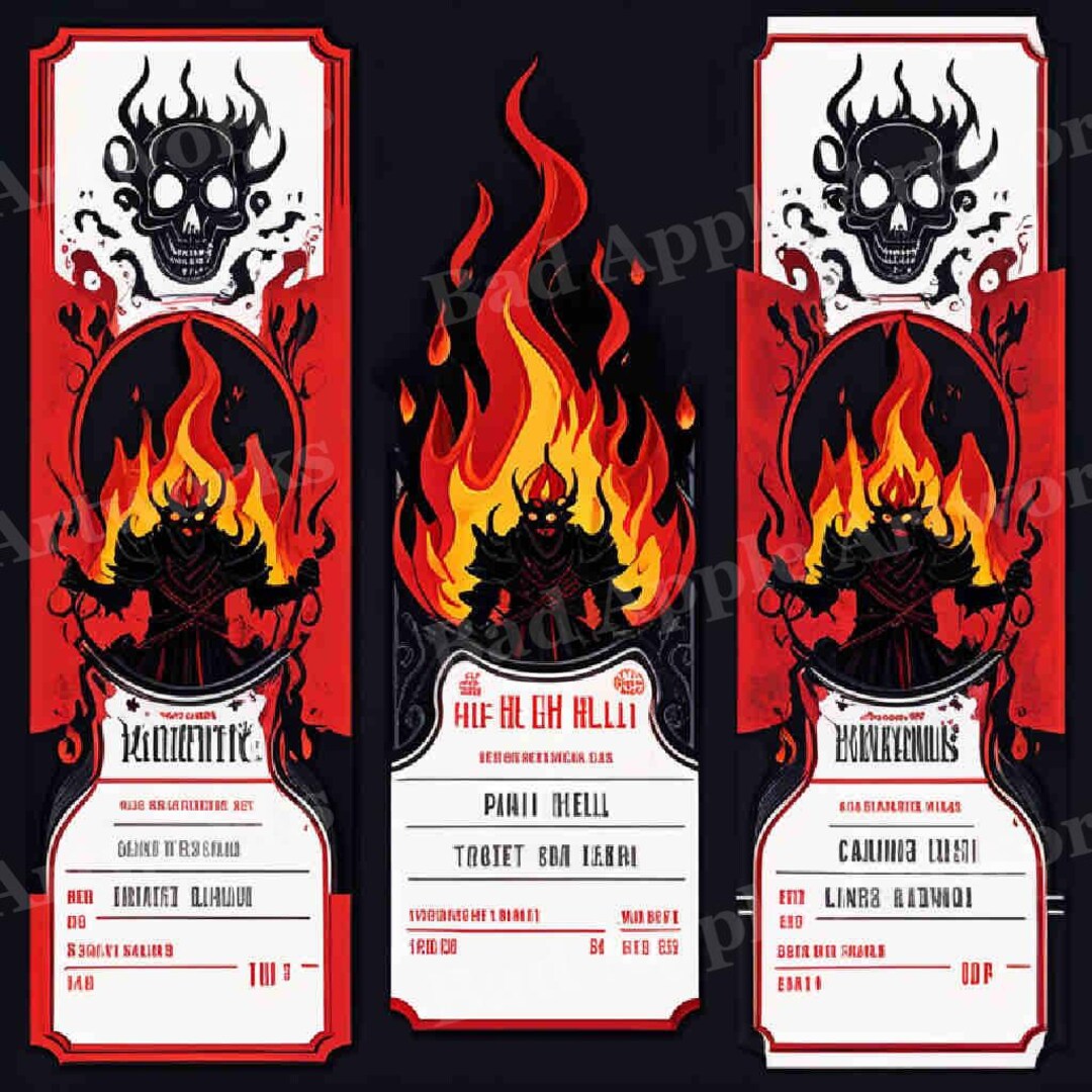 Ticket to Hell PNG File - Etsy