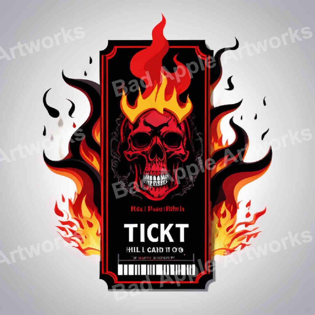 Ticket to Hell PNG File - Etsy