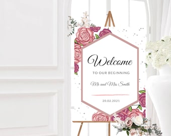 Wedding Welcome Sign Printable / Wedding Template / Wedding Decor / Decorations