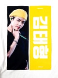 BTS Taehyung V white reflective slogan product logo