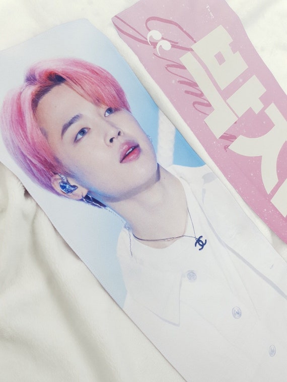 BTS Jimin Fansite's White Reflection Slogan Banner(23.6