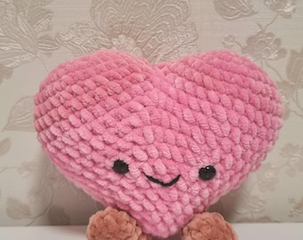 Crochet Heart Plushie | Valentines Gift | Crochet Stuffed Heart | Handmade Crochet Heart | Amigurumi  Heart | Anniversary Gift | Gift Idea