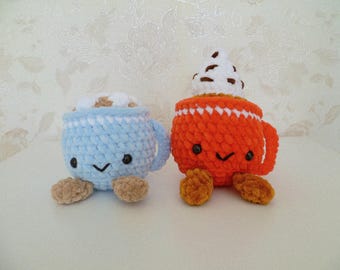 Crochet Cup Plushie, Amigurumi Drink Toy