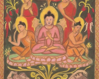 016 Miracle at Shravasti (pink tones)