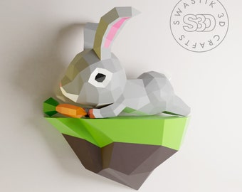 ◆Rabbit-PaperCutting-◆ ②Rabbit-PaperCutting- Chinese Paper Cutting 07 Cute Rabbit