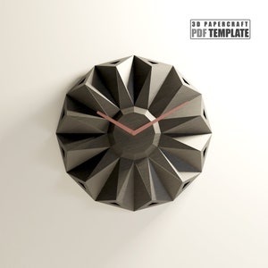 Reloj de papel DIY: plantilla PDF imprimible para manualidades creativas