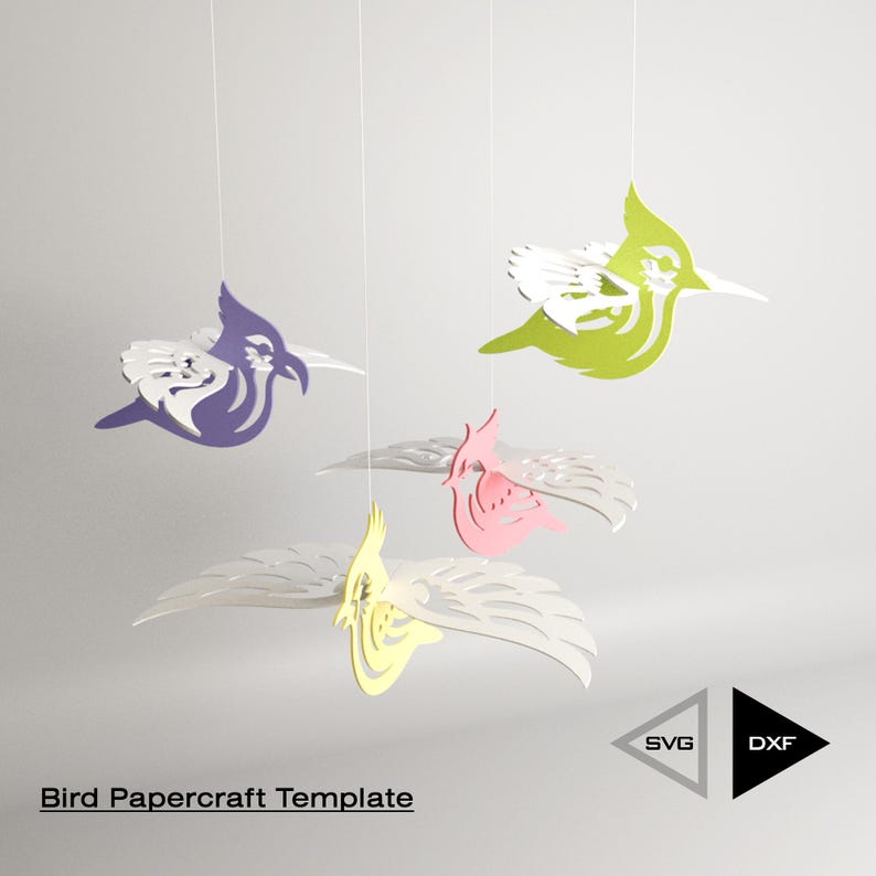 Paper Birds SVG Bundle | 6 Designs, Laser Cut Files (digital Download ...