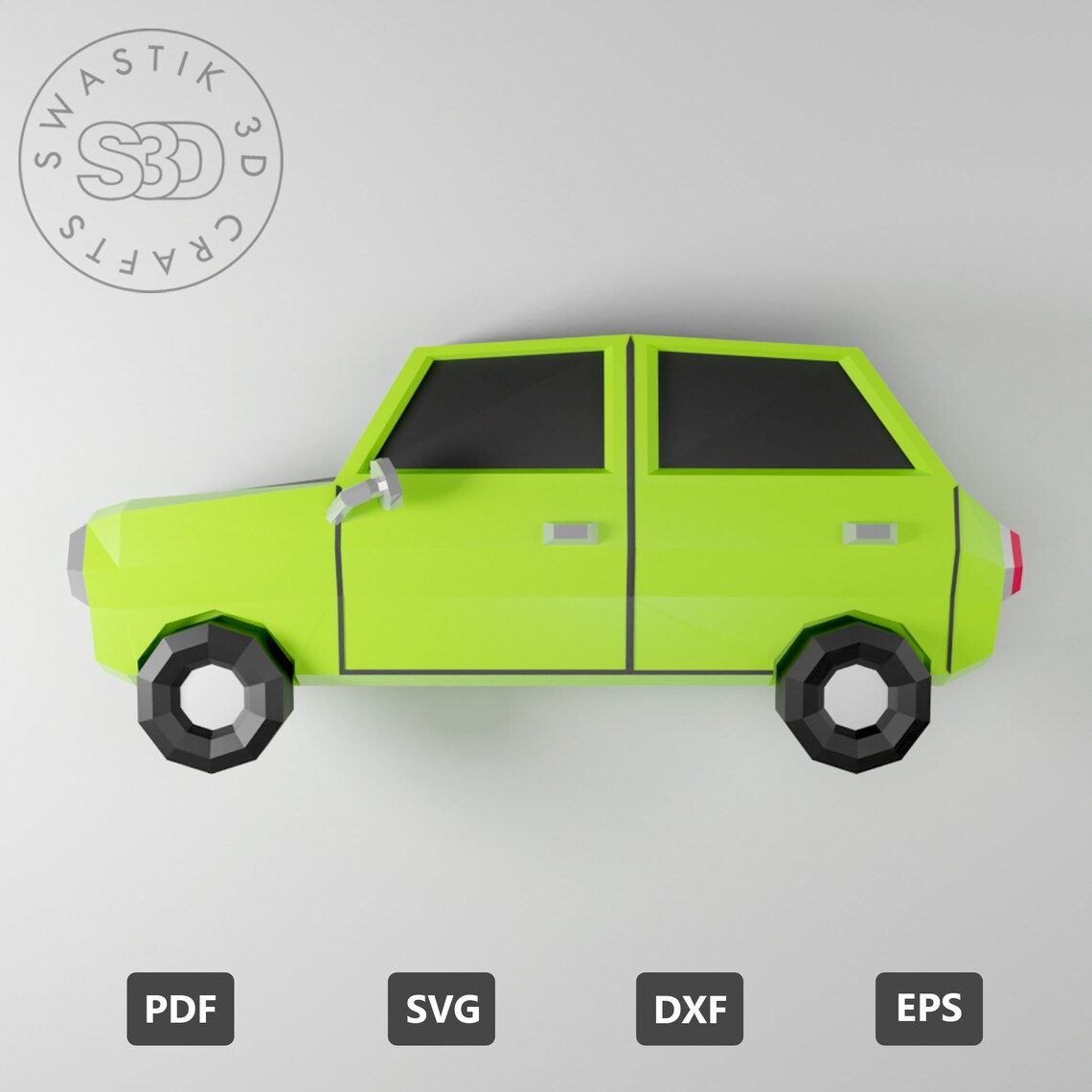 PDF Template of 3D CAR Papercraft Mr B's Car Template - Etsy