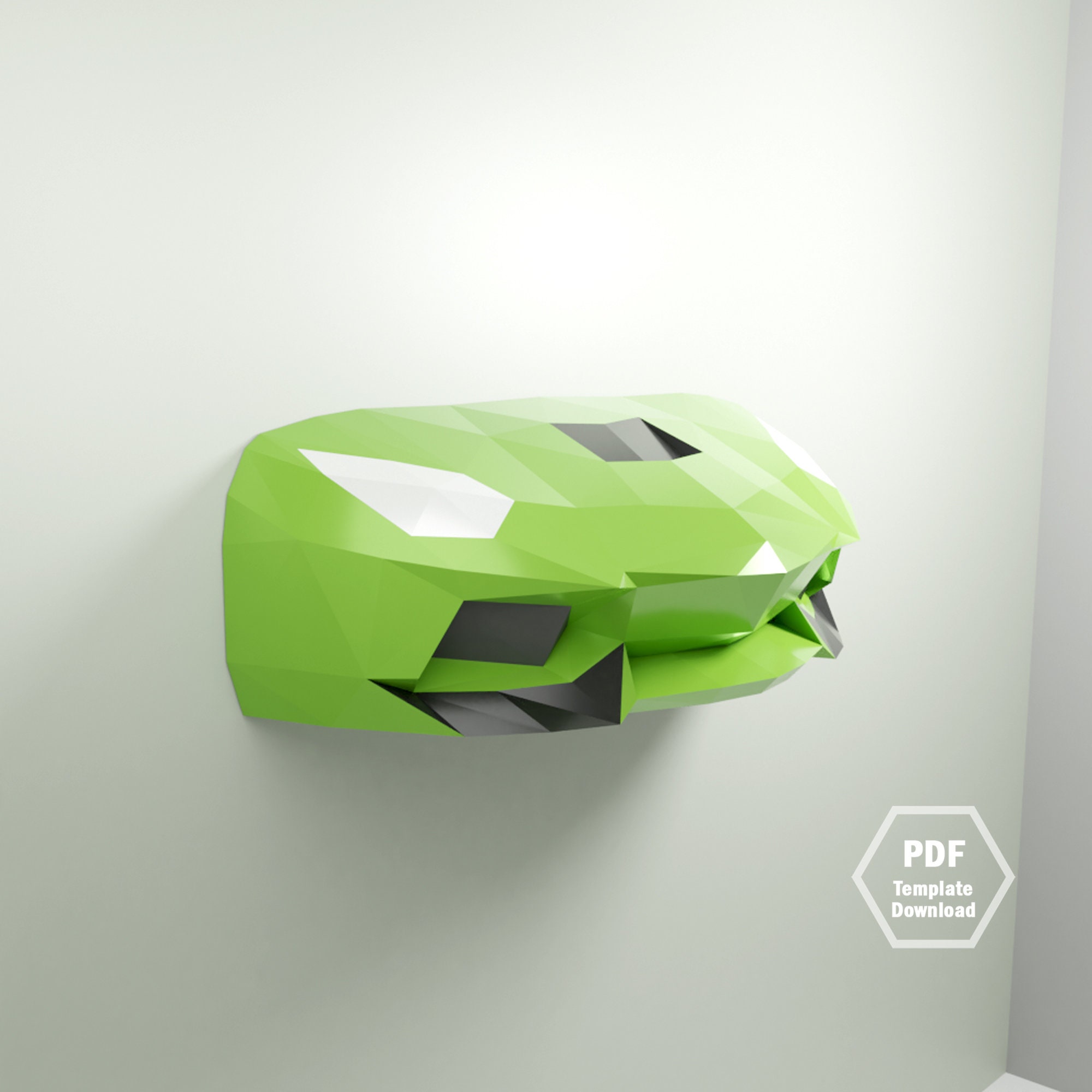 PDF Template of 3D CAR Papercraft Lowpoly Wall Decor DIY | Etsy