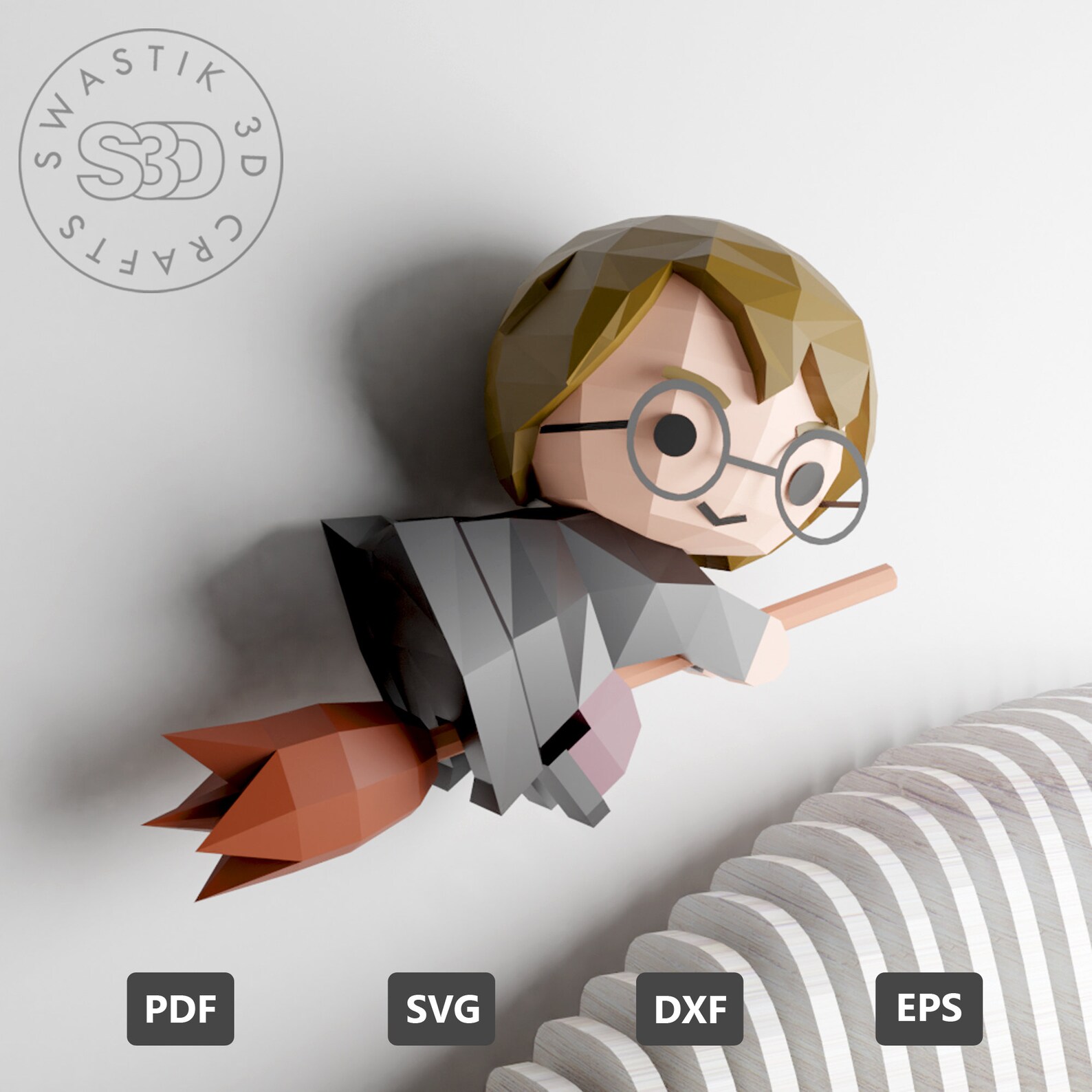 PDF Template of Harry Potter Papercraft / Lowpoly Papercraft / Etsy