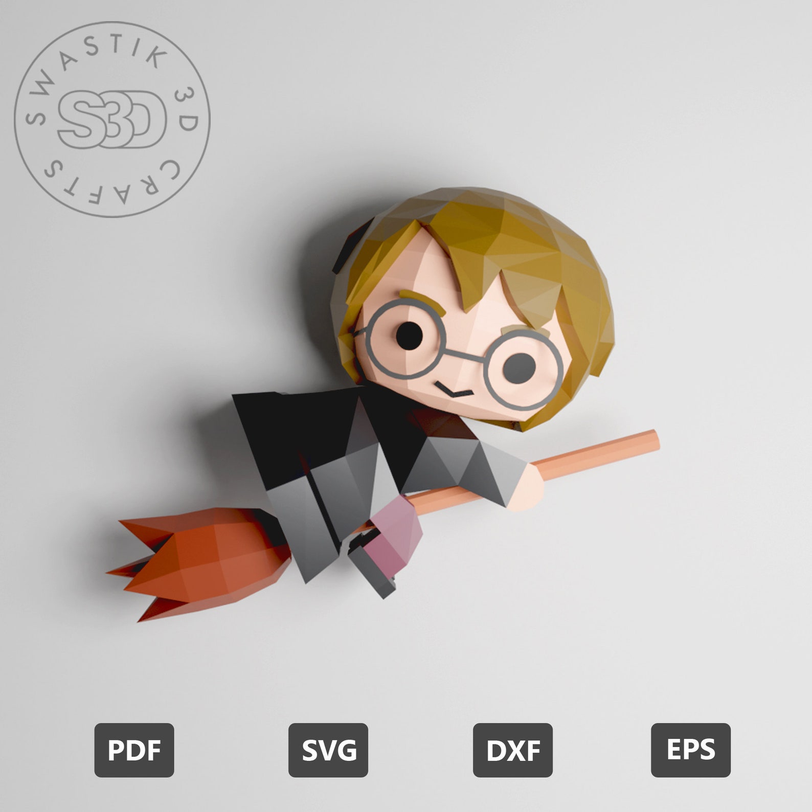 PDF Template of Harry Potter Papercraft / Lowpoly Papercraft / Etsy