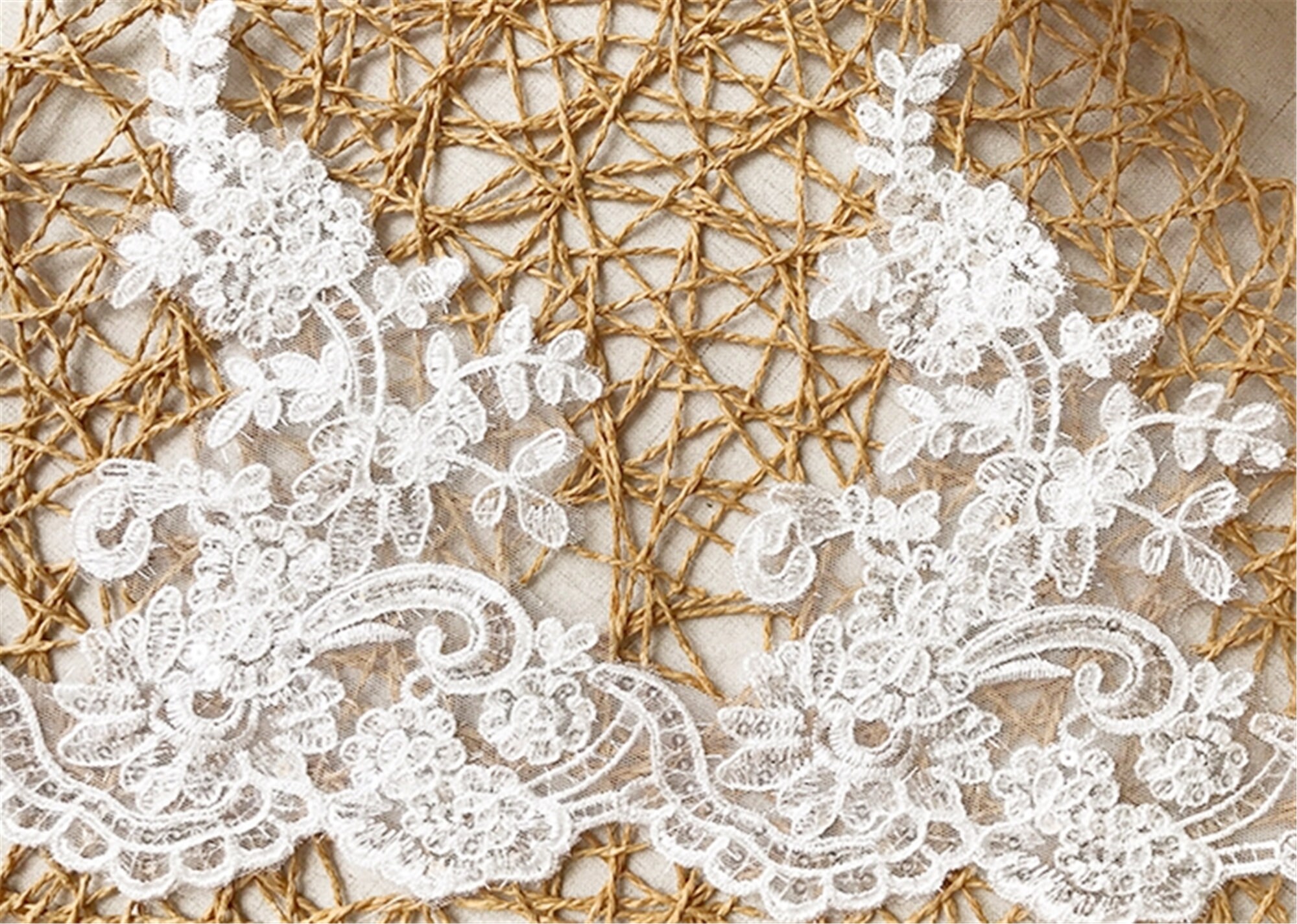 sequin lace trim