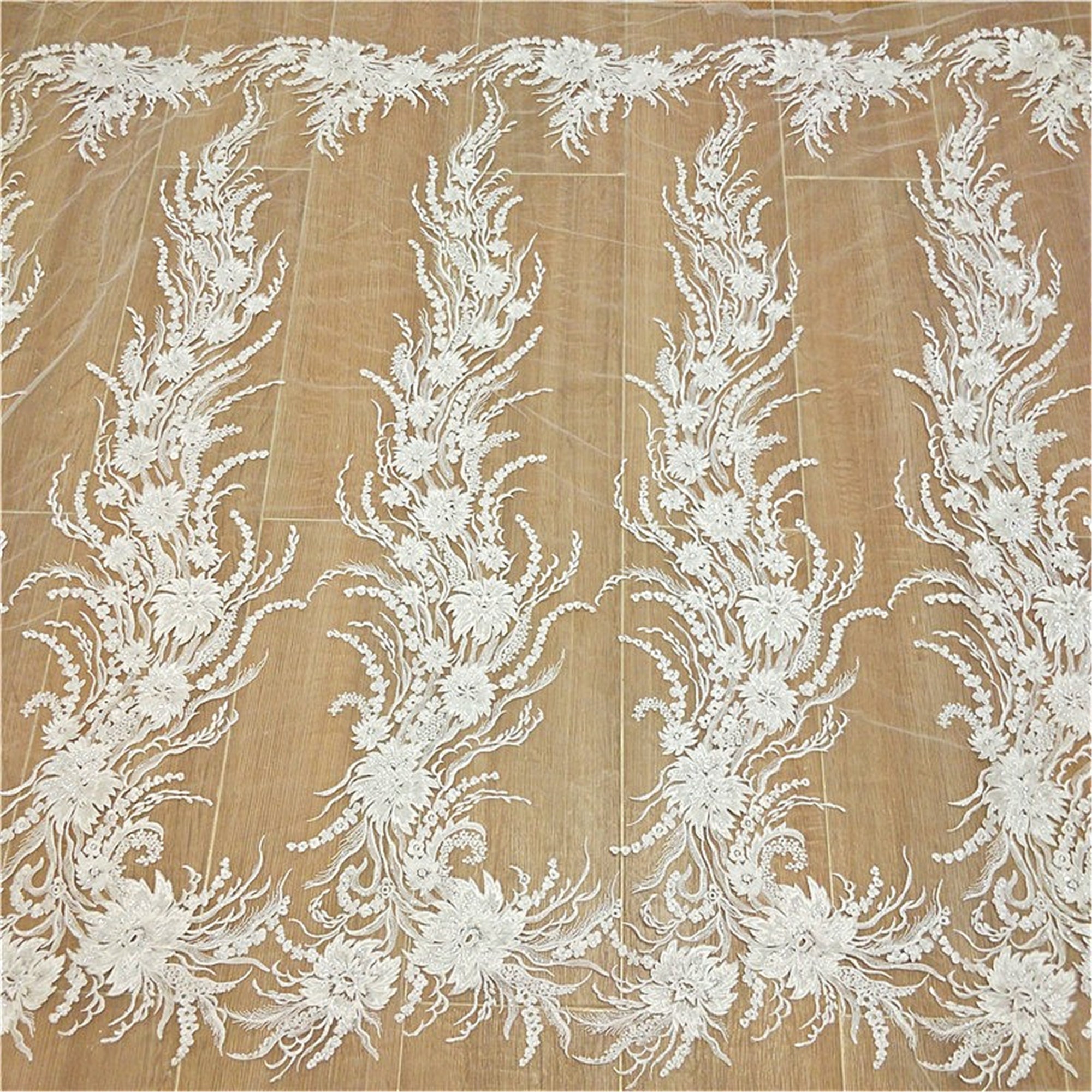 Exquisite Floral Lace Fabric for Wedding Dress Etsy
