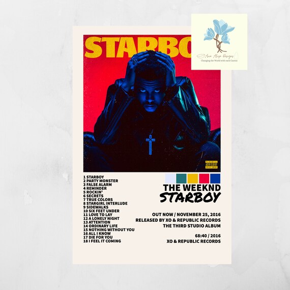 DIGITAL DOWNLOAD the Weeknd Posters Starboy Poster Album Etsy