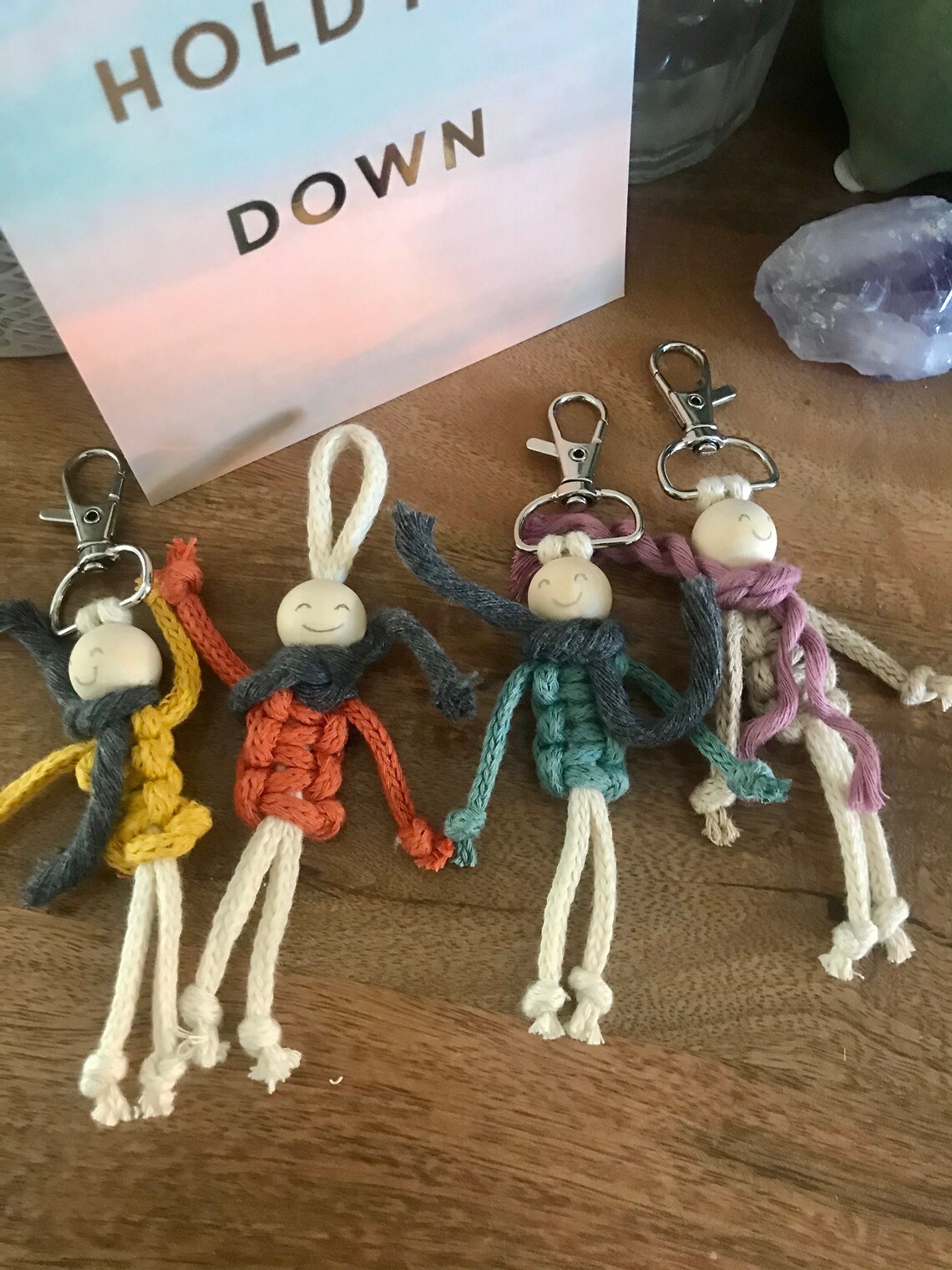 Macrame Worry Doll Keyring Handmade Gift Customisable Etsy