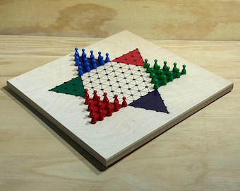 Großes Halma Brettspiel aus Holz 39 x 39 cm l 3 Spieler I Art.Nr.: 46507