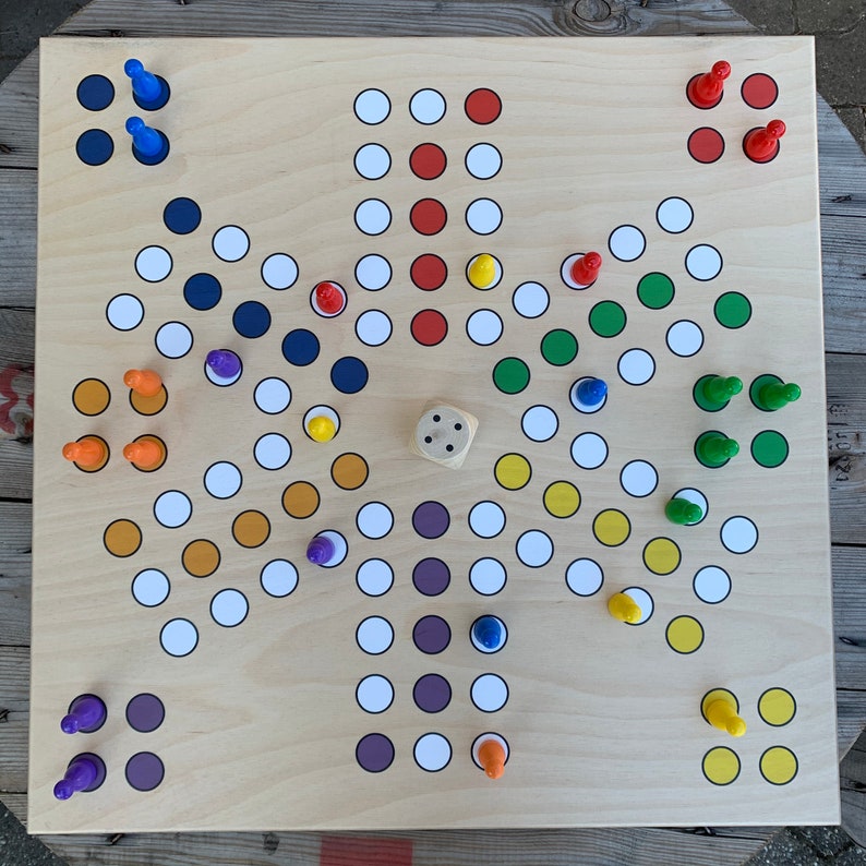 Sehr großes Brettspiel aus Holz 57 x 57 cm l 6 Spieler Art.Nr.: 46502 Bild 2