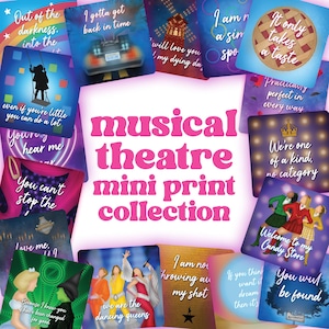 Musical Theatre Quote Mini Prints: Collectible Gift Set (10x10cm)
