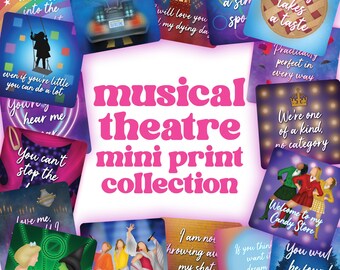 Musical Theatre Quote Mini Prints: Collectible Gift Set (10x10cm)
